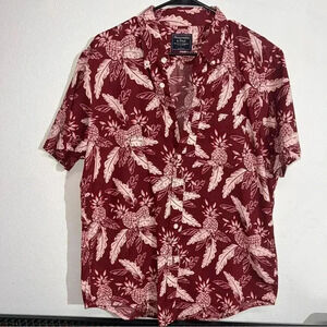 Abercrombie & Fitch Regular Size Large Hawaiian‎ Shirt Mens Floral Short Sleeve